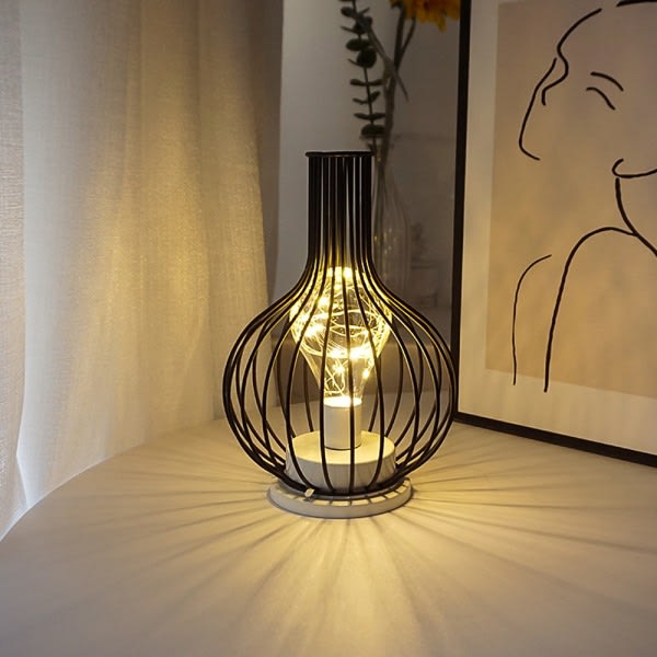 Lampe Lykta dekorativ lampe, lampe til soveværelse køkken bryllup