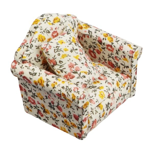 Landstil Lænestol Mini Sofa Dukkehus Miniature Sofa og Sæt Træ Simulering Møbler Piger Yndlingsgave null - 10