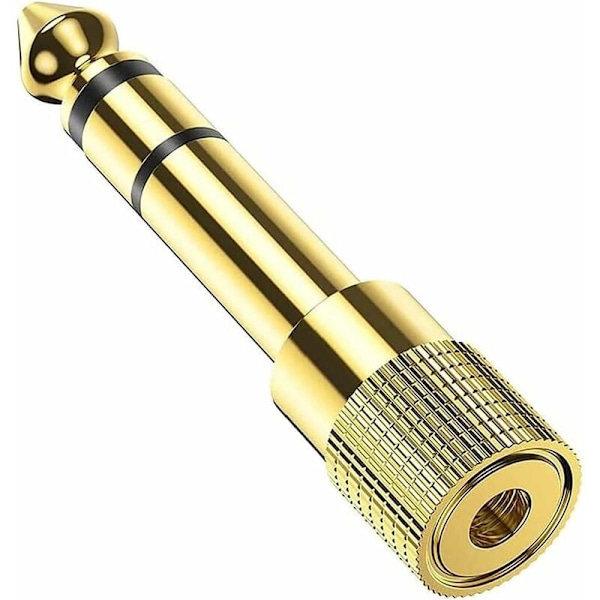 6,35 mm hann til 3,5 mm hunn jack adapter for lydmikser keyboard piano