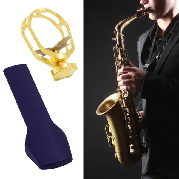 Metal Saxofon Ligatur Klemme Alt Tenor Sopran Sax Ligaturer Cap til Saxofon Klarinet Bakelit Mundstykke