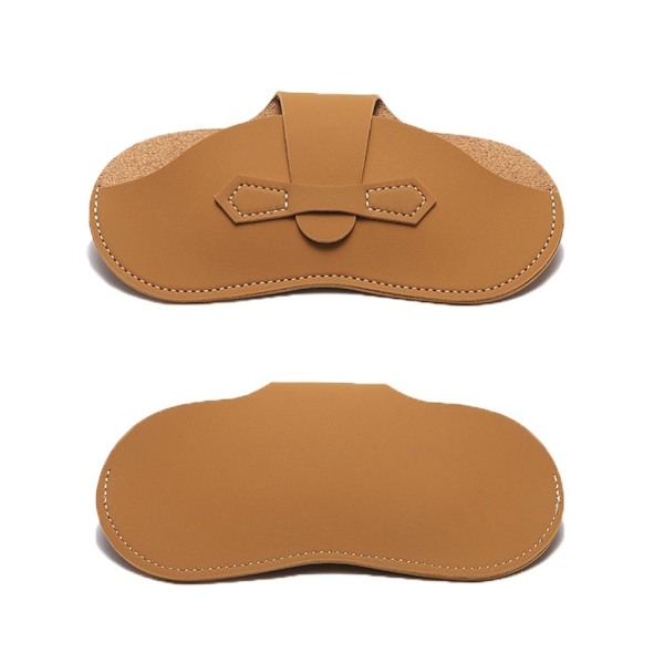 PU Læder Etui Solbrille Opbevaringspose Cover apricot