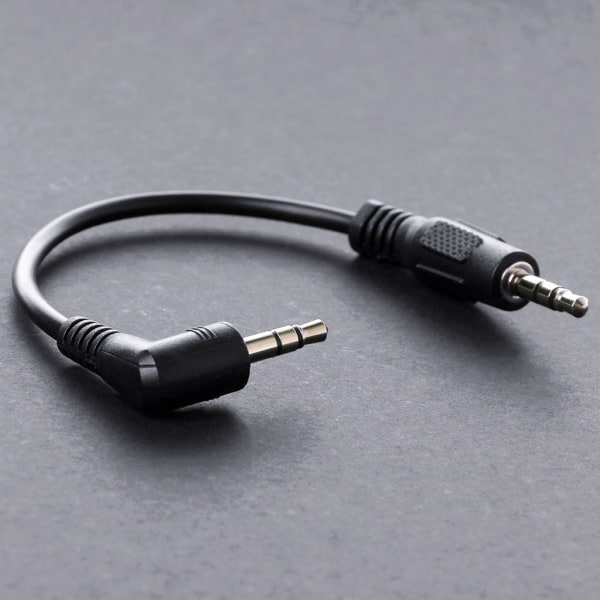 10 cm Auto bil højvinkel hane til hane 3,5 mm Aux Jack Högtalare Audio Wire Adapter