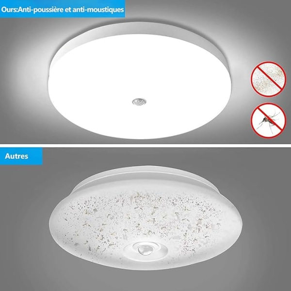 Cirkulär LED-lyftrörelsesensor Vattentät lampa inomhusbelysning 30cm