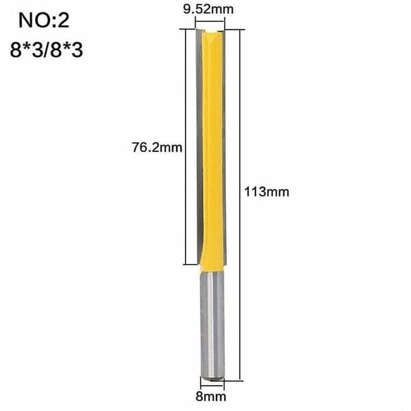 Träfräs Extra Lång Fräs Rak Fräs - 76,2 mm