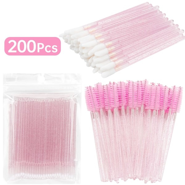 200 engangs krystal makeupbørster