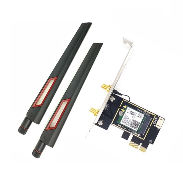 3000Mbps WiFi 6 for Intel AX200 PCIe trådløs nettverksadapter Dual-Band 2,4G/5Ghz AX200NGW BT5.1 for Windows10 stasjonær PC null - Med 10DB antenne