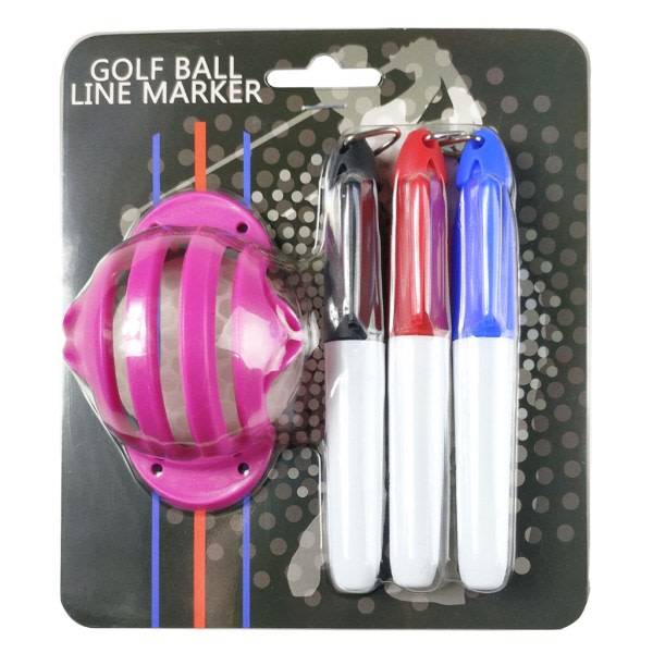 Golfboll Liner Liner Marker Mall Justeringsmärken Verktyg Golf Scribe Tillbehör Golfboll Putting Marker Tool Rosa
