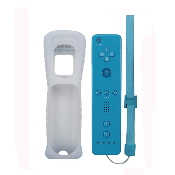 Wii Game Remote Controller Inbyggd Motion Plus Joystick Joypad Blå