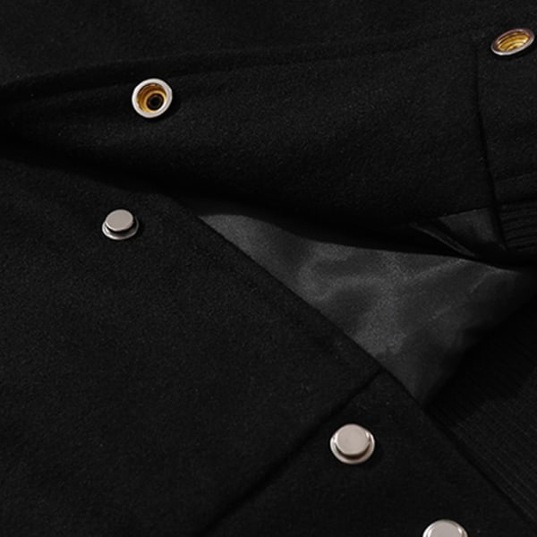 Harajuku Bomberjakker Par Baseballjakke Efterår Unisex V Sort M Black M