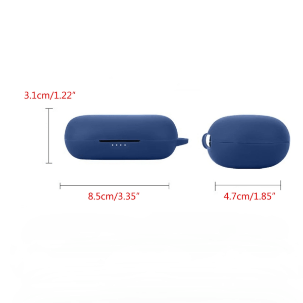 Cover Passer til HOLY Etui Silikone Skal Anti-ridse Vandtæt Hud Trådløse Øretelefoner Hylster Navy Blue Navy blue