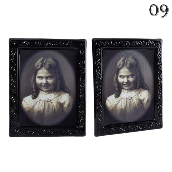 3D Spøkelsesansikt Fotoramme Utbyttbar Skrekkportrettbilde Ha 01 onesize 1 onesize
