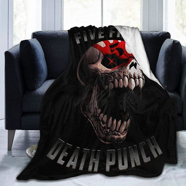 Five Finger Death Punch Filt Kast Lätt Super Mjuk Mysig Lyx Sängfilt Mikrofiber Flanell Blanketch-e80 50x40in 125x100cm