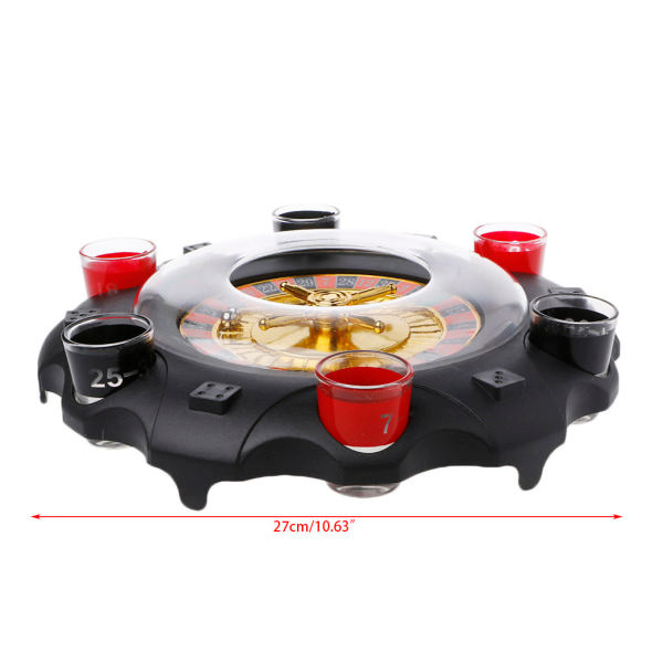 Elektrisk Roulette Spil til Voksne Casino Stil 6 Shots Glas Gave