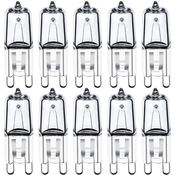 CDQ 45W G9 halogenlamper 230V varm hvit dimbar pakke med 10 stk