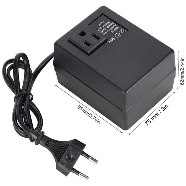 Jeffergarden 300W Strømtransformator Spenningsomformer AC 220V til 110V EU Plugg Adapter EU Plugg