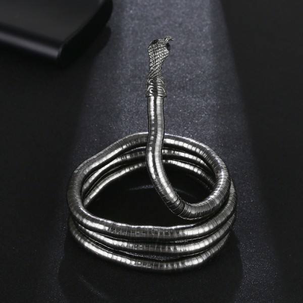 Punk Snake Halsband Choker Justerbart Snake Armband Flexibel W Guld one size Gold one size