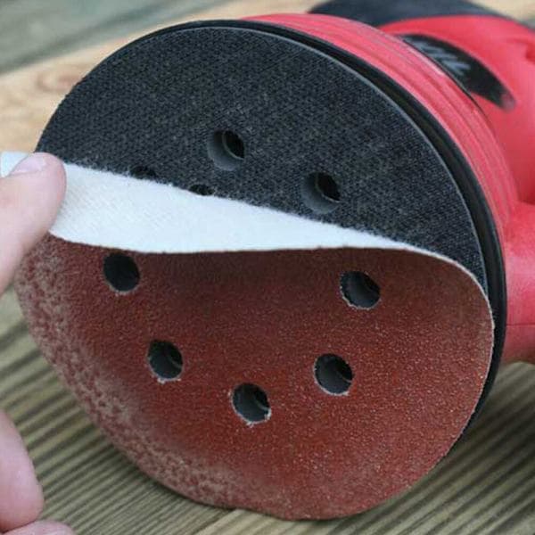 Hål 125 mm runt sandpapper, 100 slippapper 80 / 180 / 240 /
