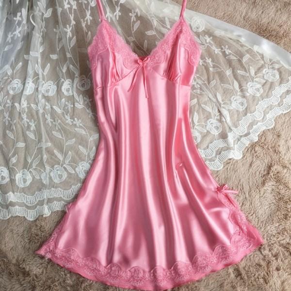 Solmionauha läpikuultava seksikäs alusvaatteet pitsi tylli ontto olkaimet vaaleanpunainen XL Pink XL
