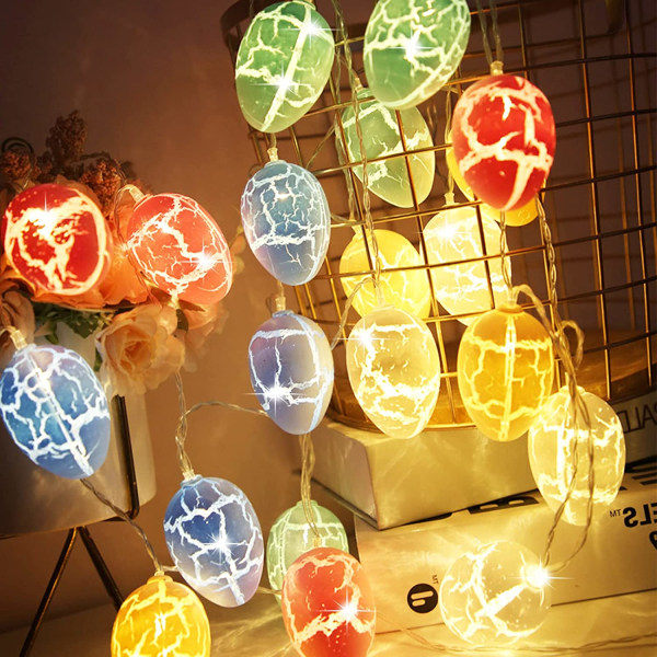 Påskljus, 20 LED påskägg ljusslinga, 3m/9,8ft