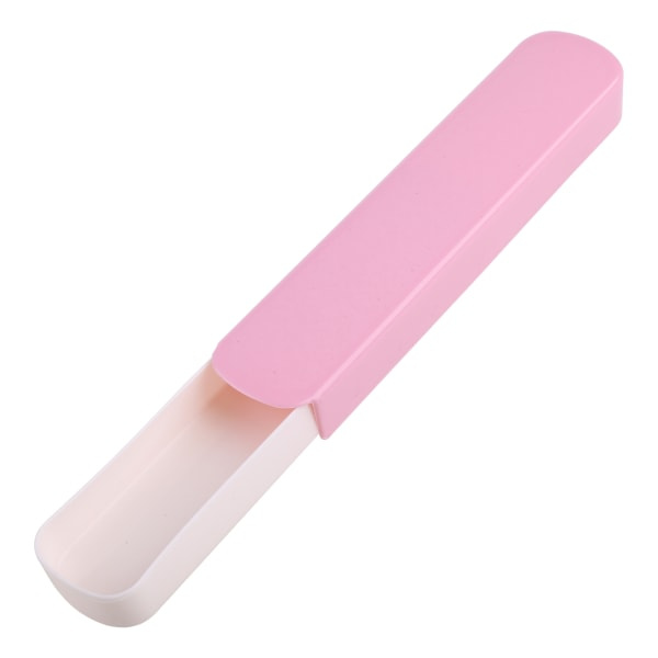 Cutlery-säilytyslaatikko, matkakäyttöön, tarvikkeiden säilytykseen, syömäpuikot, lusikat, vaaleanpunainen