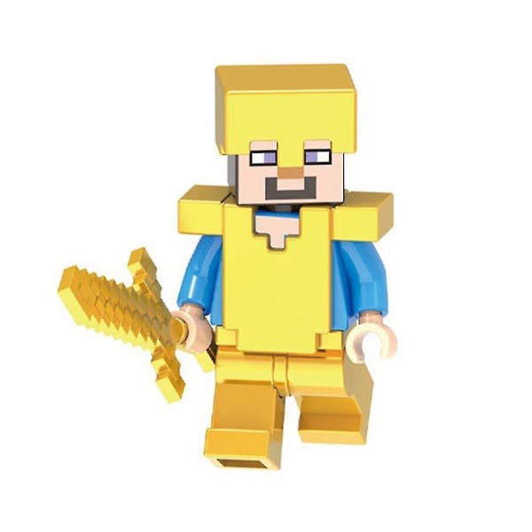 8 stk./sæt Minecraft-tema minifigur samlet mini byggeklods Samlefigurer Legetøj Børns fans