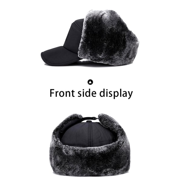 Tyk Vinter Varm Hue Herre Hue EarFlap Cap Dame Blød Termisk C one size C one size