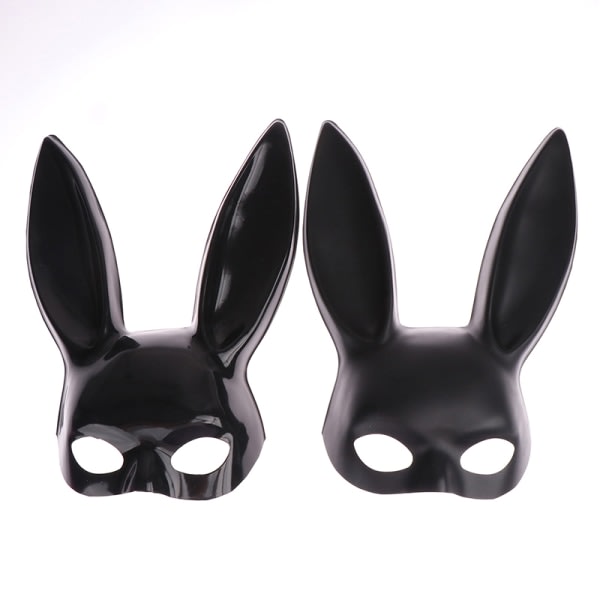 1. Sexet PVC-maske til cosplay, kvinder, halloween, maskerade, fancy, sort, one size Black one size