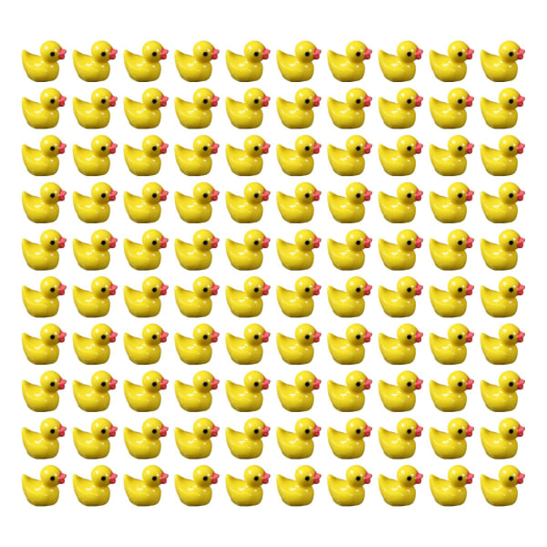 100/200 st Mini Rubber Ducks Miniature Resin Ducks Gul Tiny D 100st gul - 100st gul 100st 100pcs yellow 100pcs