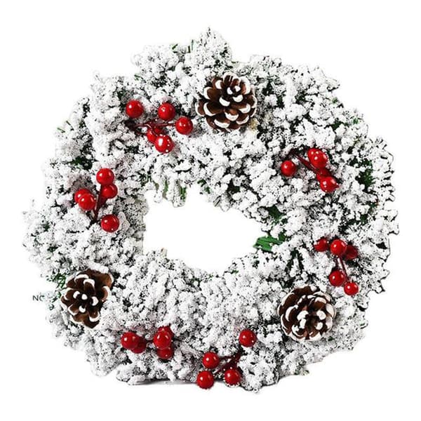 Fargerik Kunstig Julekrans for Dør- og Vindusdekorasjon D