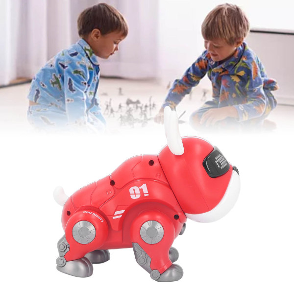 Elektroninen lemmikkikoiran lelu kosketusanturilla älykäs tanssiva robottikoira lapsille lapsille punainen