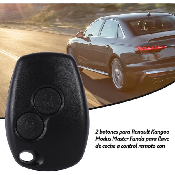 Erstatningsbilnøgle, 2-knaps nøgleholder, Auto Bilnøgle Fob Shell Cover Case til Kangoo Modus Master