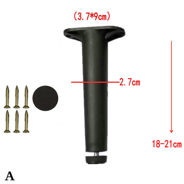 Teleskopisk balkstøtte Icke massivt trä sengbräda ram She Black 18cm-21cm Black 18cm-21cm