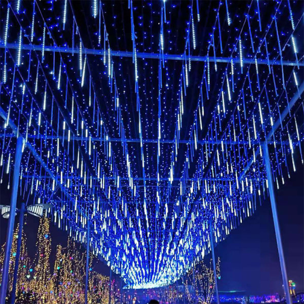 LED Meteor Showers Party, 30cm 8 Rör LED String Lights Nederbörd