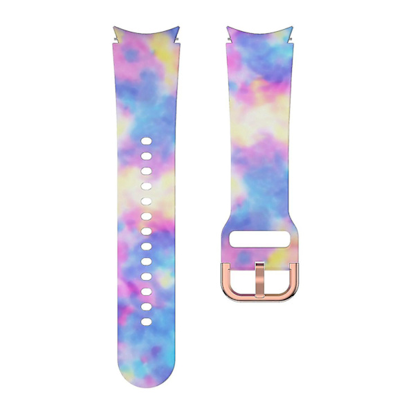 Silikonarmbånd til Samsung Galaxy Watch4 Classic 42mm/46mm/Watch4 Active 40mm/44mm Multicolor, Multifarvet Multicolor, Multicoloured K Style K Samsung Galaxy Watch4
