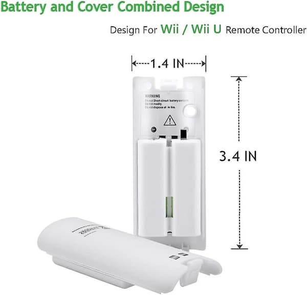 4-pak Genopladelige batteripakker til Wii og Wii U Remote Controller 2800mAh