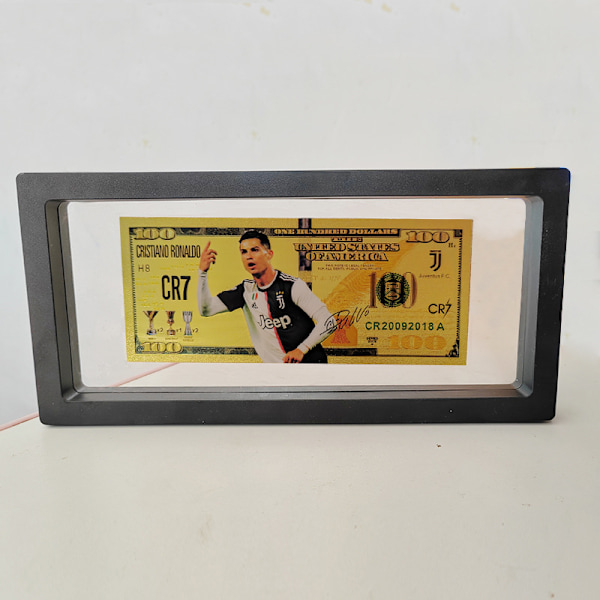 Ronaldo-tähtijalkapallon muistoseteli Euroopan Cupin oheistuote hiekkasuperliigan muistoesine oheistuote with display shelf 1