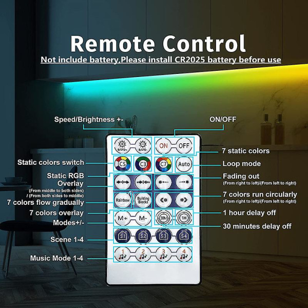 5V RGB-blixt, färgskiftande magisk färg USB-ljusstång ws2812b hästkapplöpningsvattenbord med andningsbar atmosfär LED-remsljus (1m)