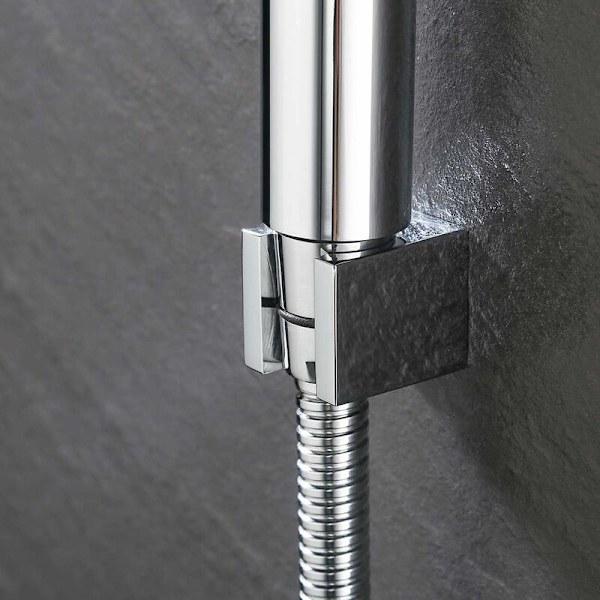 Brusehovedholder i messing, vægmonteret, krom c107-ch