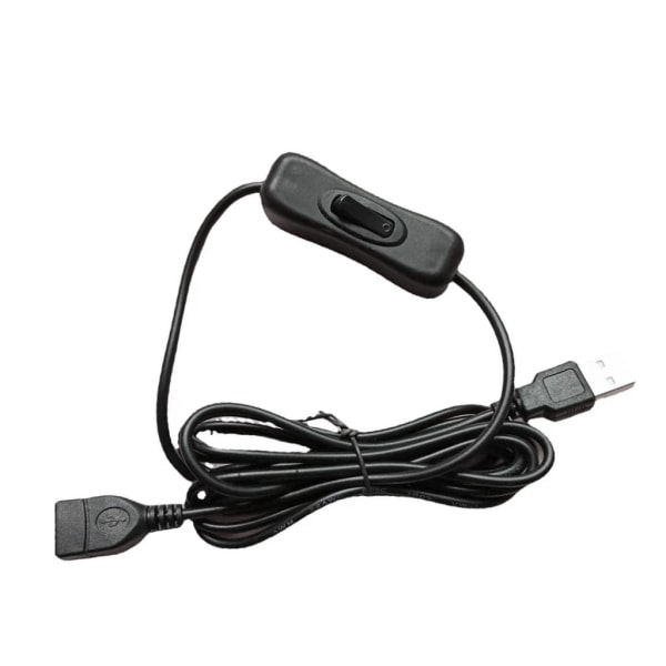 USB hane till hona förlängningssladd med på/av-brytare för körinspelare, LED Black - 303 switch