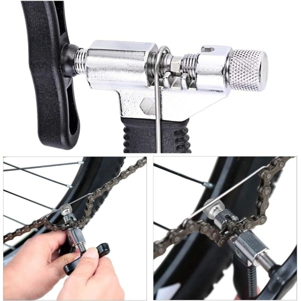 Cykelkæde Tang + Kædedriftværktøj + Kædekontrol Kædeslidindikator Værktøjsåbner Closer Remover Tang Værktøj Kædedrift Cykelværktøjssæt