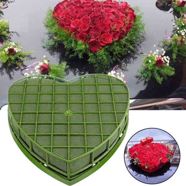Bryllupsbil Hjerteformet Blomsterskum med Sugkopp Styrofoam Block Mud S