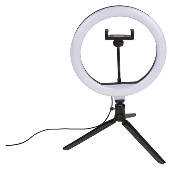 Selfie-lys med stativ for mobil - LED White Vit