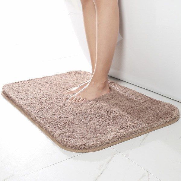 Duschmatta halkskydd Absorberande bad Badrumsmatta Matta Enkel Enfärgad Grå 40X60CM