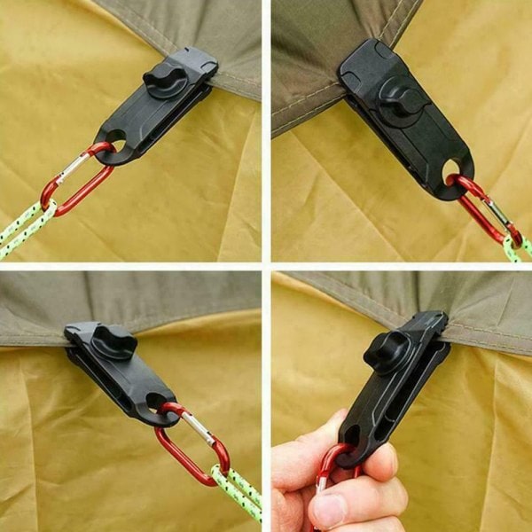 1/5/10 st Tält Tarp Klämmor Klämma Camping Överlevnad Återanvändbar 10 st