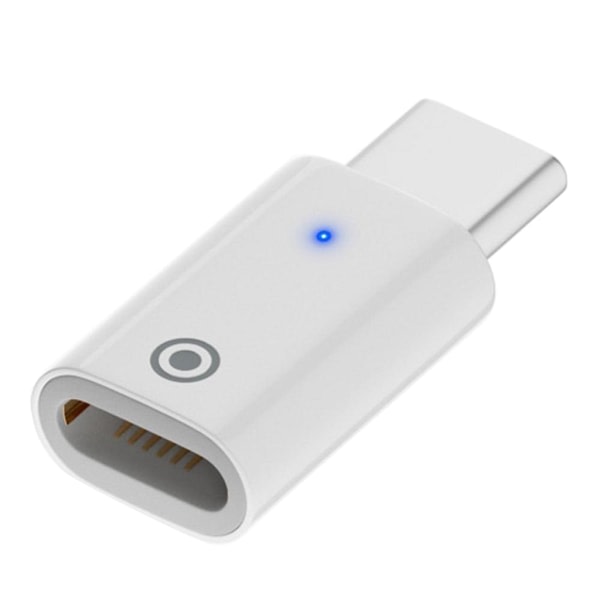 1PC Albue Rett USB C Hann til Lightning Hunn Adapter Type C Ladekabel Adapter for 1. generasjons penn null - Rett hode