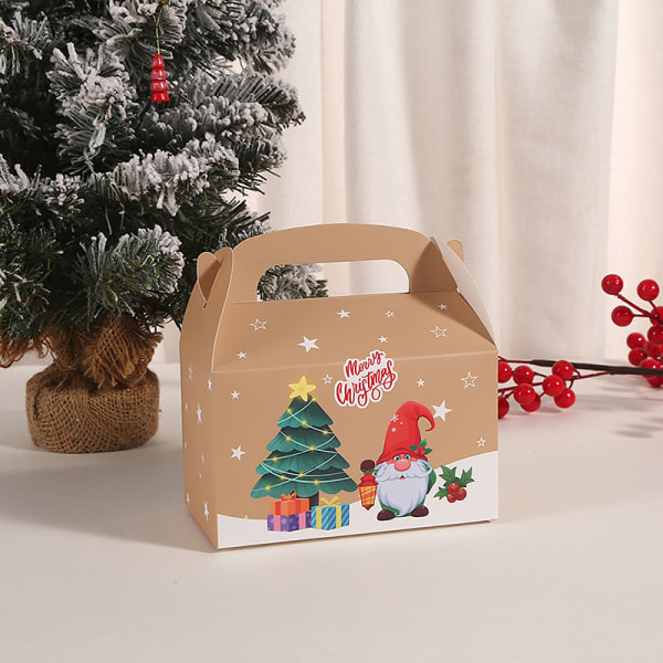 4 stk Kakeboksform God Jul Godisbokser Poser Jul C one size C one size