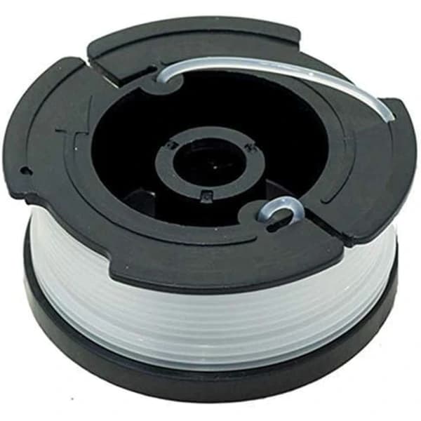6-paknings erstatningsspoler for Black and Decker gresstrimmer, ABS nylon glassfiber, 1,65 mm x 9,14 m, svart Black