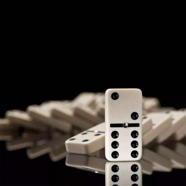 Domino i stein / Domino brikker - Domino Game Varmvit