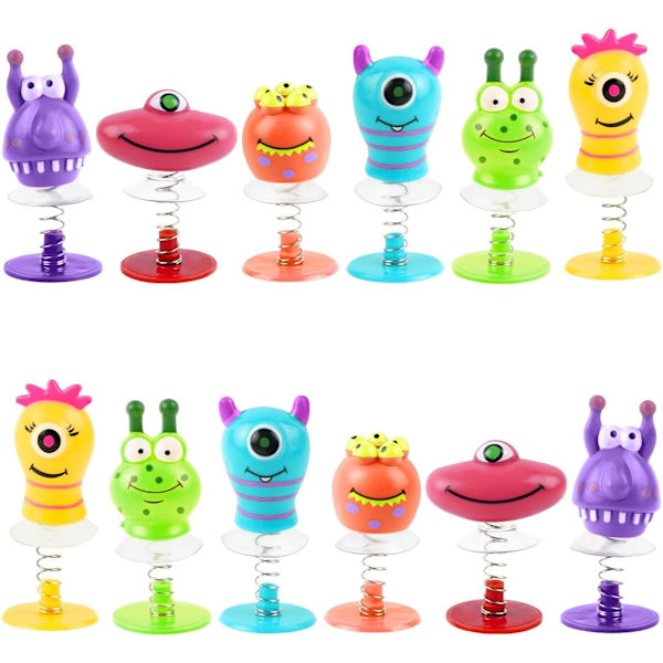 12 Stykker Monster Hoppende Lekefigurer, Festgaver til Barn, Hoppende Monster, Festdekorasjon, Festgaver til Barn, Leke, Bursdagsgaver (6 Farger) 12 pc-2