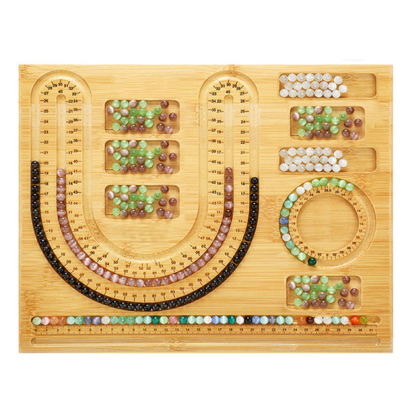 Träpärlbräda for smycketillverkning Armband Halsband Craft M